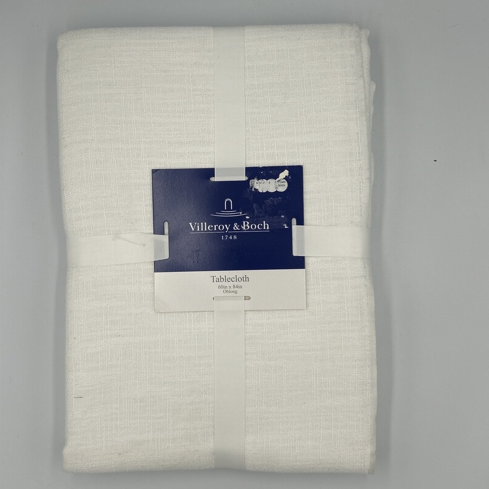 VILLEROY & BOCH 1748 Oblong 60"x84" White Tablecloth